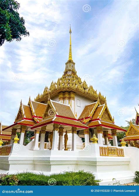 Wat Huay Mongkol Temple With Monk Statue In Hua Hin District Prachuap