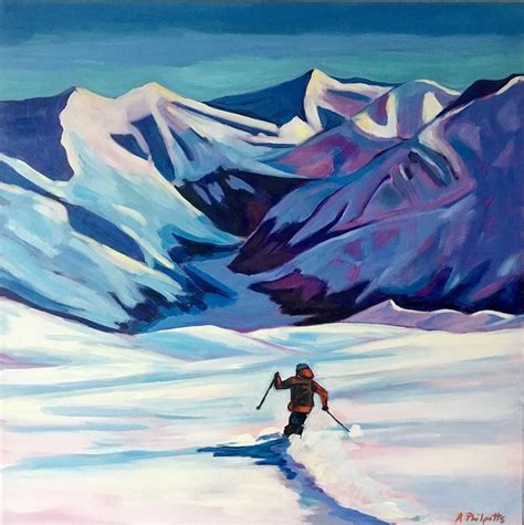 Saatchi Art Is Pleased To Offer The Painting Beautiful Day For Skiing