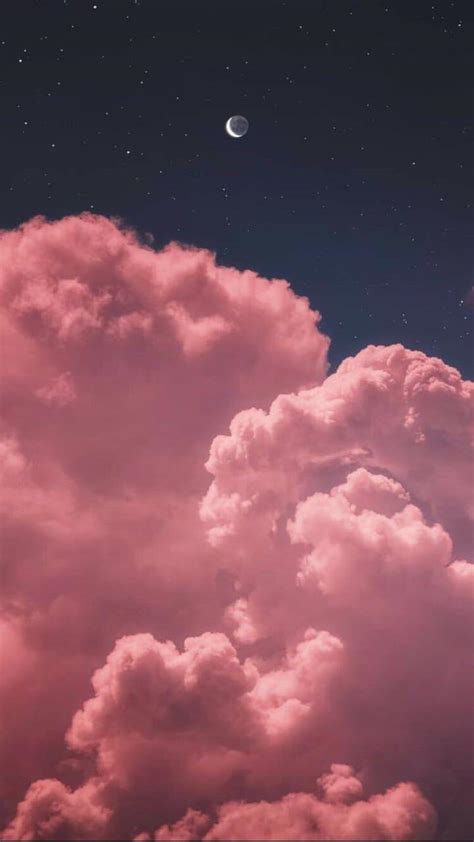 Aesthetic Pink Clouds Desktop Wallpaper