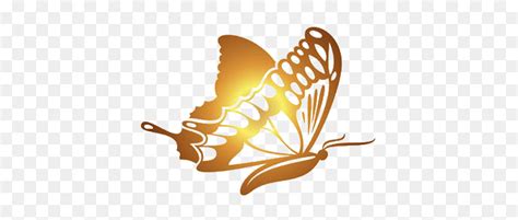 Golden Butterfly Vector Png Transparent Png Vhv