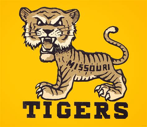 1950s Missouri Tiger Art Mixed Media By Row One Brand Fine Art America