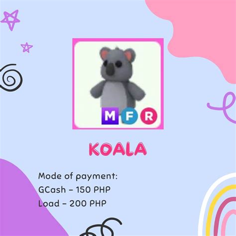 Adopt Me Mfr Koala Mega Neon Fly Ride Video Gaming Video Games