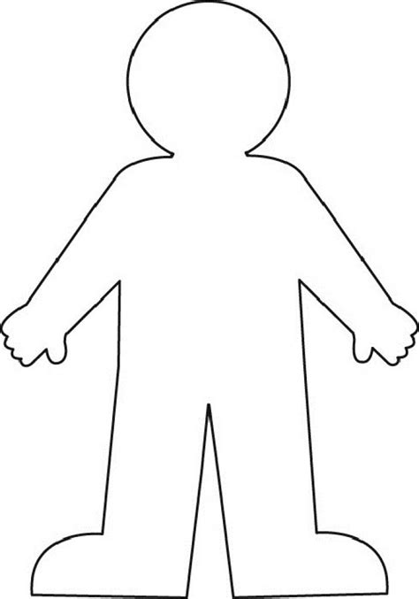 Human Body Outline Back View Sketch Coloring Page