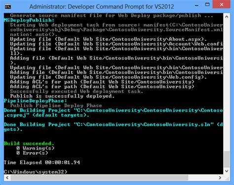 ASP NET Web Deployment Using Visual Studio Command Line Deployment Microsoft Learn