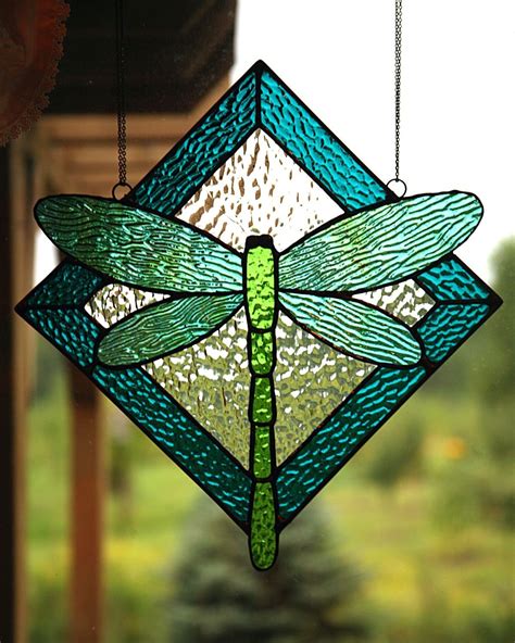 Dragonfly Stained Glass Mosaic Stained Stained Glass Ornaments