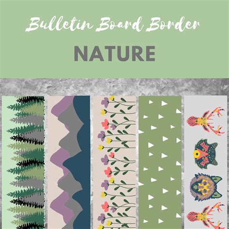 Nature Bulletin Board Border Printable Easy Classroom Decoration Etsy