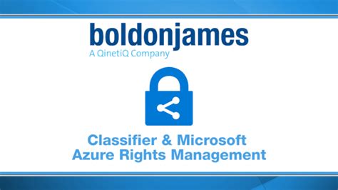 Boldon James Classifier And Microsoft Azure Rights Management