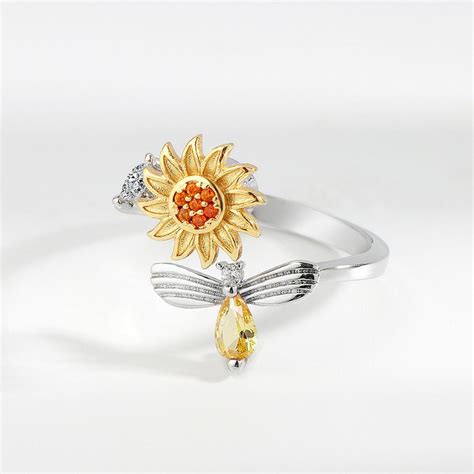 sunflower fidget ring great t for yourself for daughter wife or your lovers