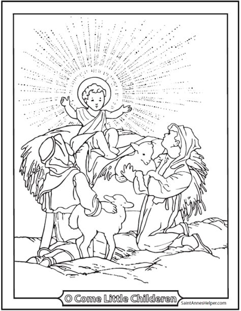 Manger Scene Sketch At Explore Collection Of