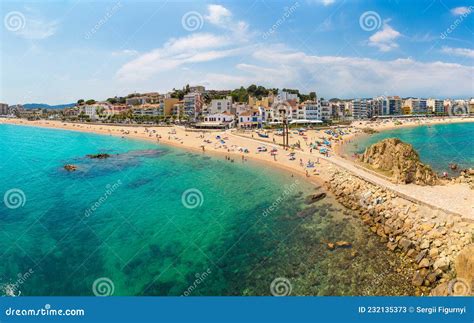 Beach In Blanes In Costa Brava Stock Image Image Of Palomera Costa 232135373