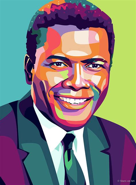 Sidney Poitier Painting By Stars On Art Pixels