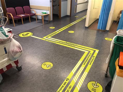 Covid 19 Printed Floor Stickers For Somerset Nhs Trust
