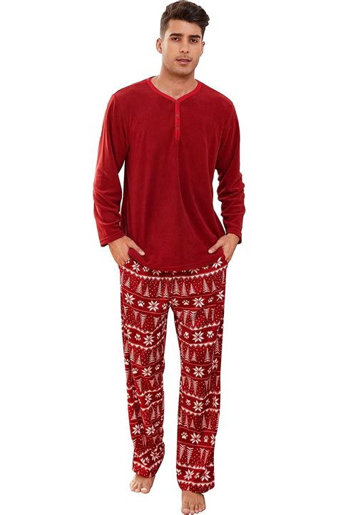 U2SKIIN Couple Pajama Sets, Plaid Matching Pajama Set for Men and Women