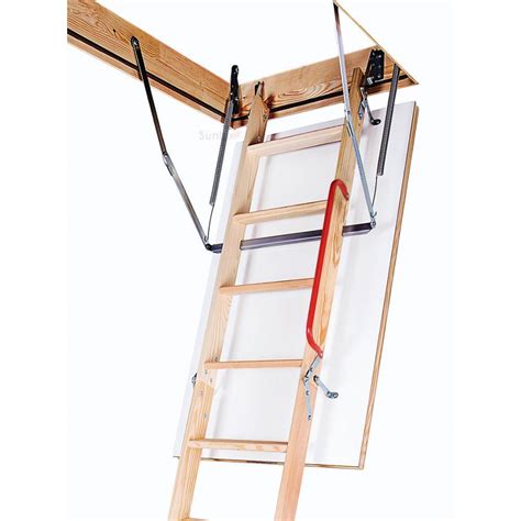 Optistep Ole 60cm X 120cm Wooden Loft Ladder And Hatch H Up To 280cm