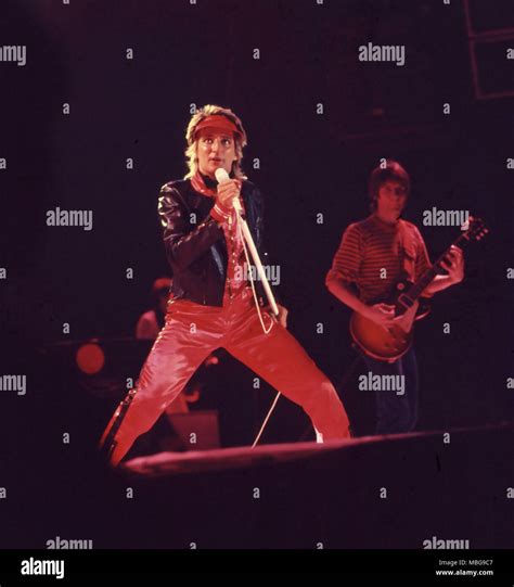 Rod Stewart English Rock Singer About 1985 Stock Photo Alamy