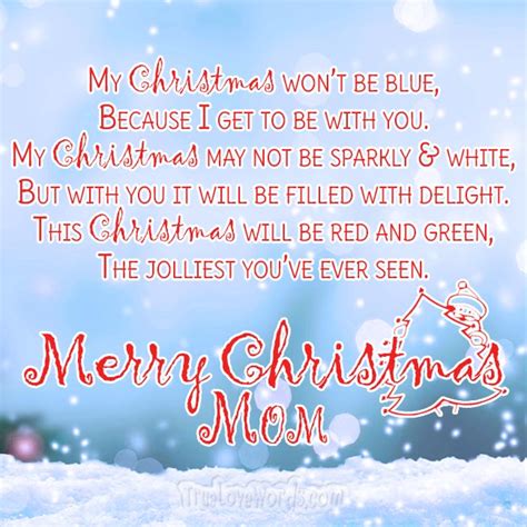 40 Sweet Merry Christmas Wishes For Mom True Love Words