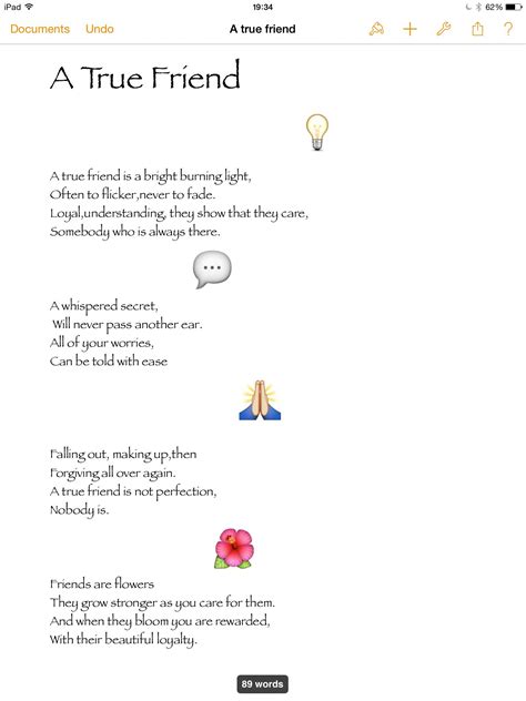 This Is A Poem About Friendship That I Wrote For Friendship Week In My