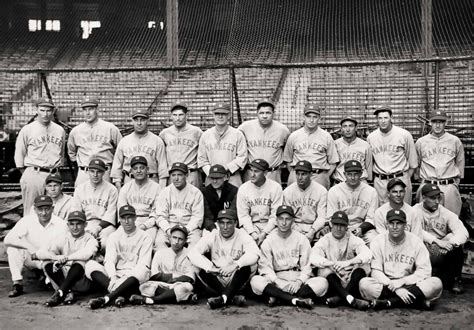 Vintage New York Yankees Photo Print Poster Babe Ruth Ny Baseball Team Sports Bar Wall Decor