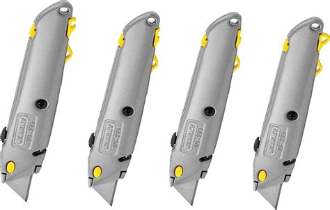 Stanley 10 499 Quickchange Retractable Blade Utility Knife 4 Pack