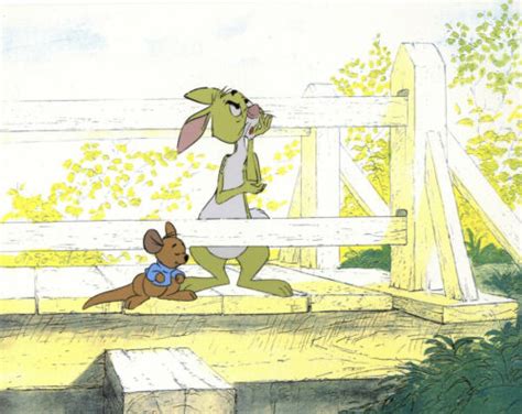 Disney Winnie The Pooh Rabbit And Roo Original Production Cel Ebay