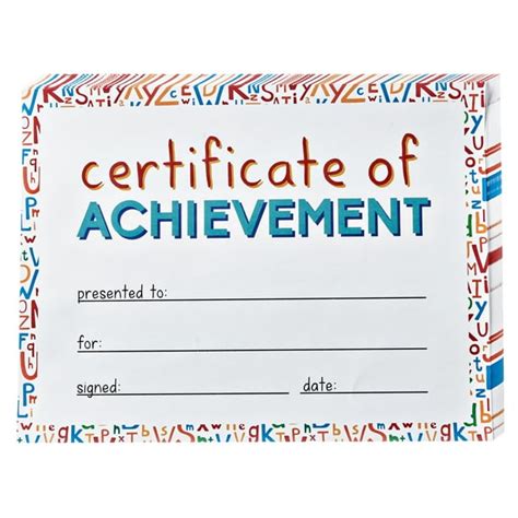 Pen Gear Reward Certificate Certificate Of Achievement 24 Count