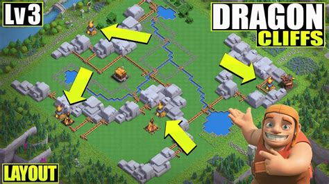 New Best Base Layout For Dragon Cliffs Level December Youtube