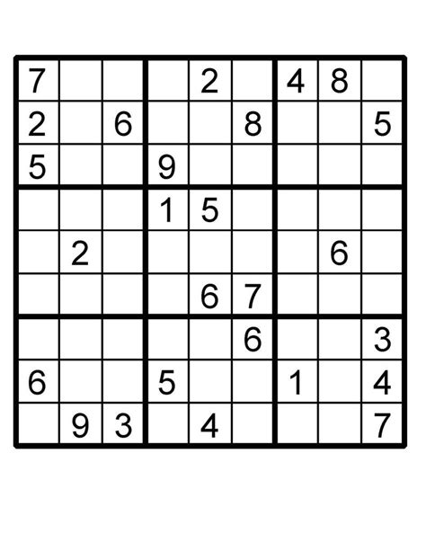 Sudoku Puzzle Sudoku Instant Download Printable Puzzle Etsy