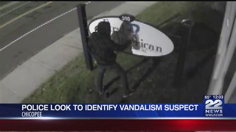 Chicopee Police Looking To Identify Vandalism Suspect Caught On Camera Youtube