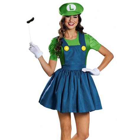 Super Mario Brothers Disguise Womens Mario Skirt Version Adult Costume