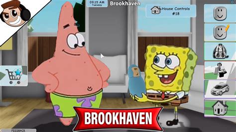 Spongebob Plays Roblox Brookhaven 🏡rp Youtube