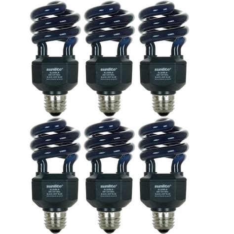 Sunlite Cfl Glow Bulbs 20 Watt Eq T3 Black Medium Base E 26 Cfl Light
