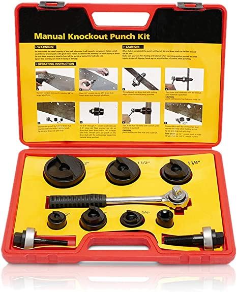 Ratchet Knockout Punch Set Manual Knockout Punch Driver Kit