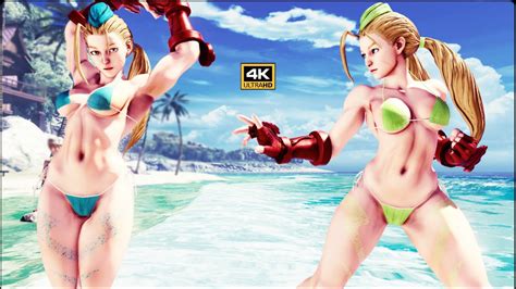 Street Fighter V Cammy Killer Bee Bikini Mod 4K CPU Vs CPU Max