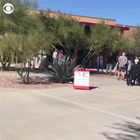 Voters Waited In Long Lines Tuesday At A Polling Place In Chandler