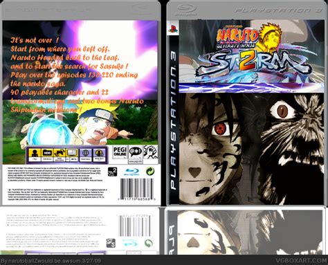 Naruto Ultimate Ninja Storm Ii Playstation 3 Box Art Cover By