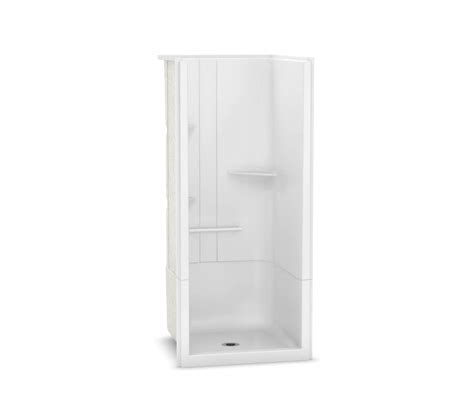 Camelia SH 3636 Acrylic Alcove Center Drain Two Piece Shower In White