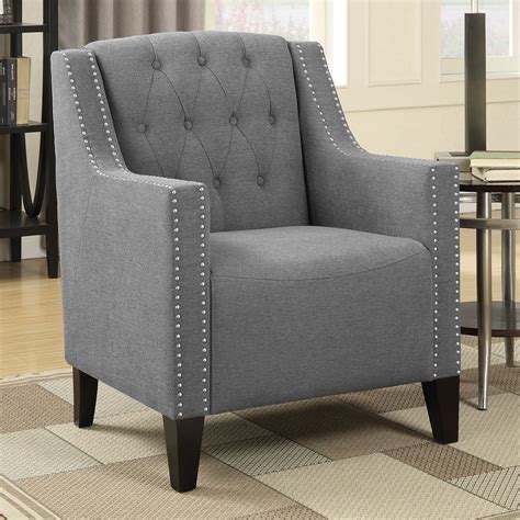 30 list list price $162.54 $ 162. Coaster Upholstered Tufted Accent Chair in Smoke Gray and Black - Walmart.com