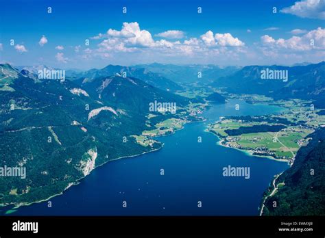 Wolfgangsee Aerial Salzkammergut Austria Stock Photo Alamy