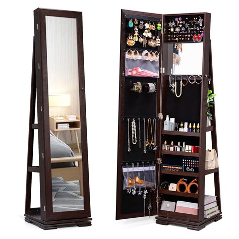 Buy Twing 360° Rotating Jewelry Armoire With Full Length Mirror