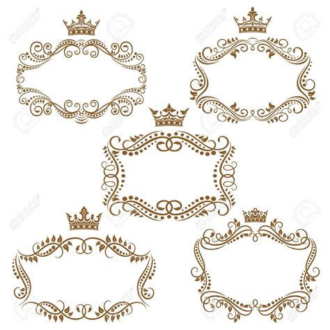 Royal Vintage Brown Borders And Frames Emphasizing The Crown Royalty