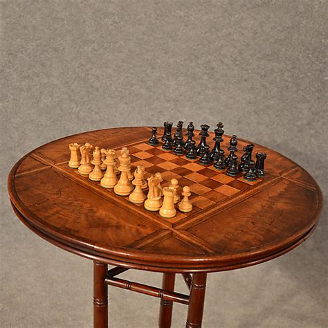 Most chess players buy a small table at first before graduating to something bigger and more expensive. Antique Chess Table Games Lamp Wine Tripod Fine - Antiques ...