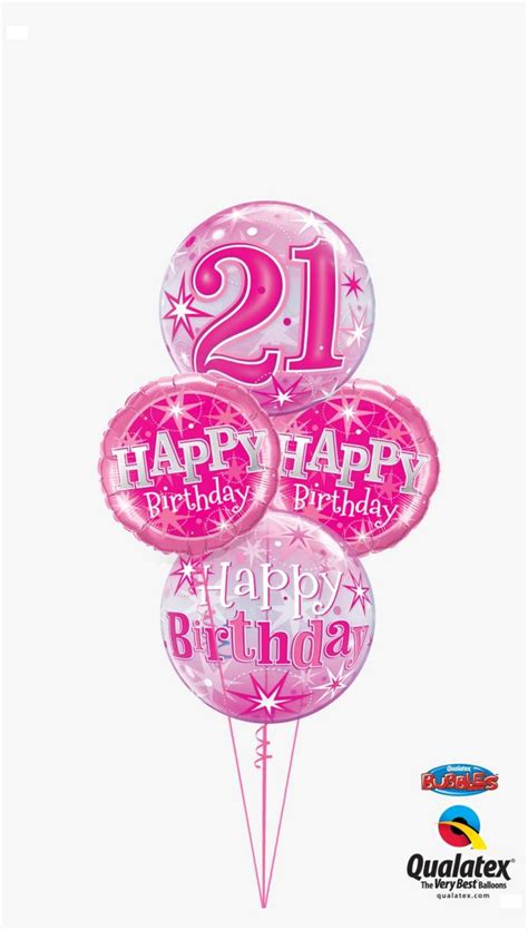 Pink 21st Birthday 2 Pink 21st Birthday Balloons Png Image