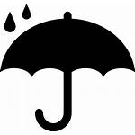 Silhouette Umbrella Icon Raindrops Svg Symbol Protection