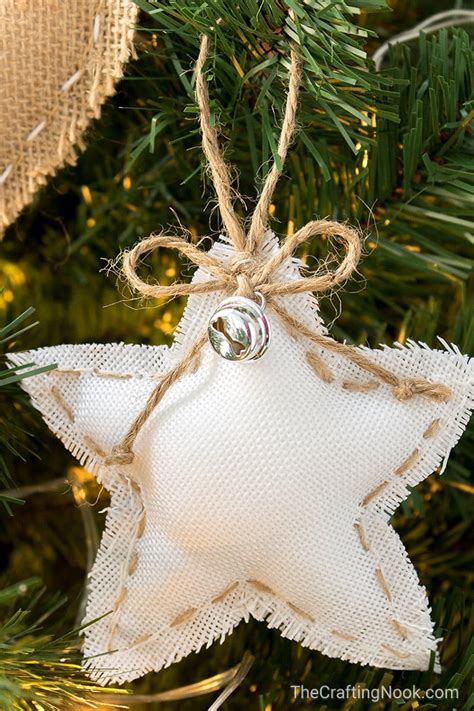 Diy Rustic Burlap Christmas Ornaments With Video Tutorial The