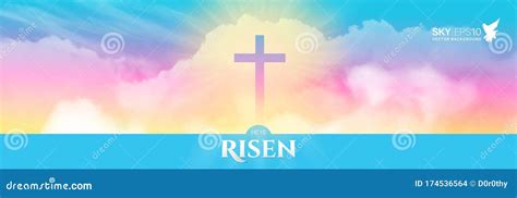Christian Religious Design For Easter Celebration Narrow Horizontal
