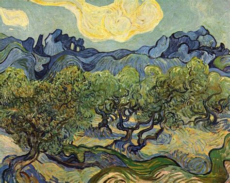Vincent Van Gogh Landscape With Olive Trees Painting Best Paintings