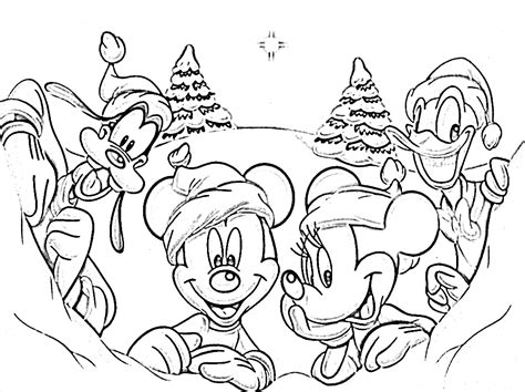 Coloring Pages Christmas Disney Disney Coloring Pages