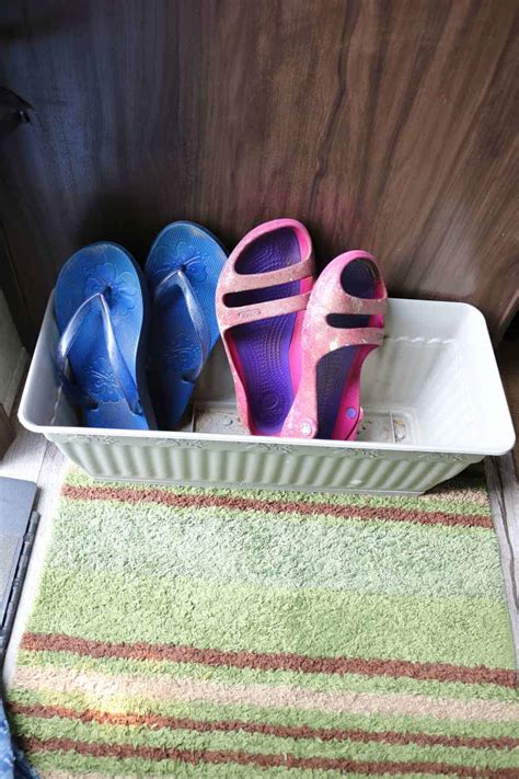 Camper Shoe Storage A Creative Solution