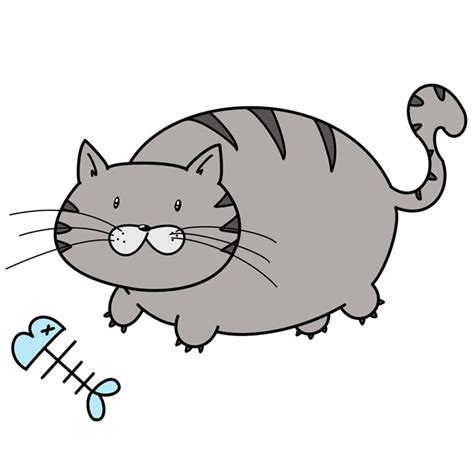 Cute Fat Cat Drawing At Explore Collection Of Cute