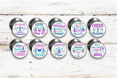 Cheer Pins Perfect For Party Favors Or Team Gifts Set Of 10 Etsy